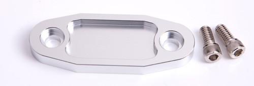 Fuel Pump Block-Off Plate - SILVER / CHROME
