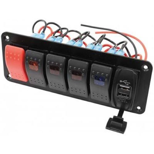Universal Switch Panel with USB Charging Ports - Overstocked