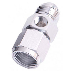 Straight Female to Male with 1/8" NPT Port   BLUE & SILVER