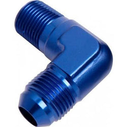 90° NPT to Male Flare Adapter  BLUE