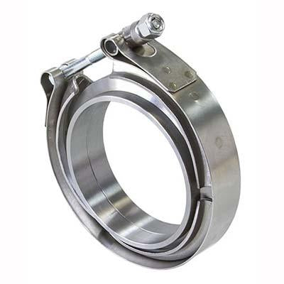 Aeroflow stainless V-band clamp kit with flanges for exhaust fabrication
