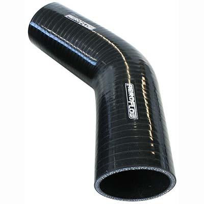 Aeroflow 45-degree silicone hose elbows for radiator and intercooler plumbing