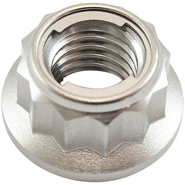 Aeroflow M10 x 1.50mm Titanium 12 Point Locking Nut