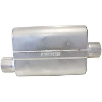 Aeroflow 5000 Series Mufflers - Offset Inlet/Center / 3" Inlet, 3" Outlet, 16 gauge Aluminised Steel,
