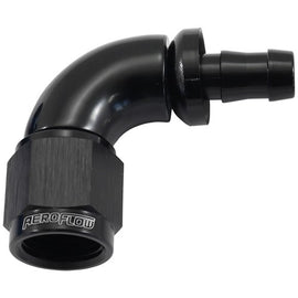 510 Series Full Flow Tight Radius Push Lock 90° Hose End -6AN To 5/16" (8mm) Barb