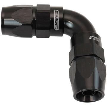 590 Series PTFE 90° Dual Hose Ends -6AN Black Finish. Suits 200 & 250 Series Hose