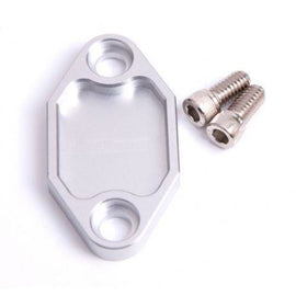Fuel Pump Block-Off Plate - SILVER / CHROME