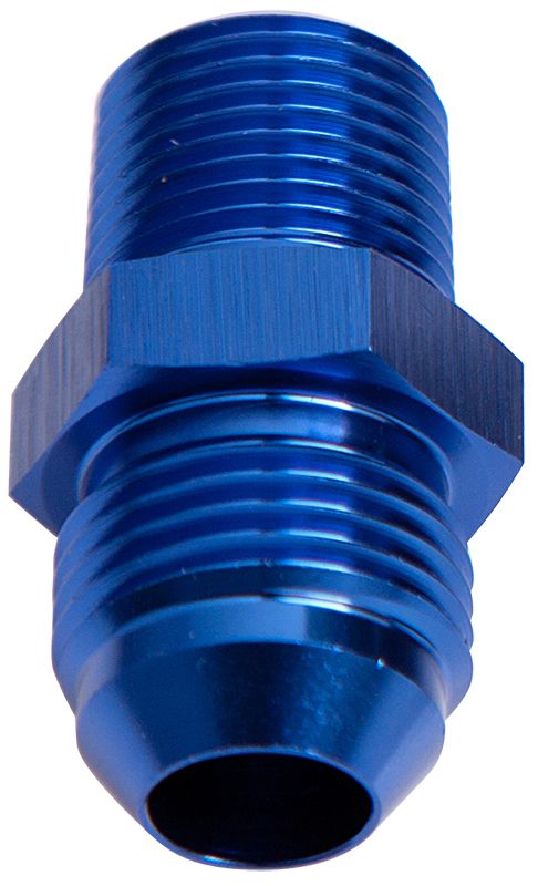 NPT to Straight Male Flare Adapter - BLUE