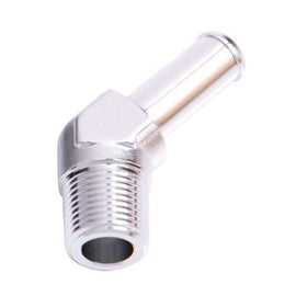45° Male NPT to Barb - SILVER
