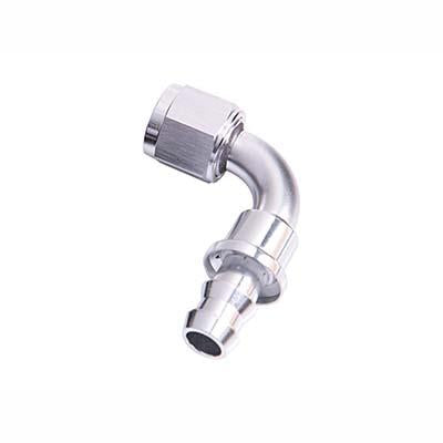 90° Push Lock Hose End - SILVER