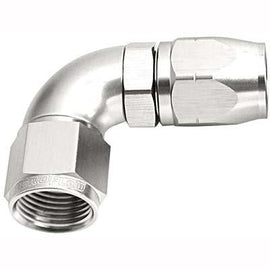 90° Full Flow Swivel Hose End - SILVER