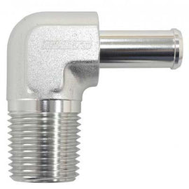 90° Male NPT to Barb - SILVER