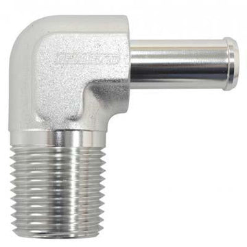 90° Male NPT to Barb - SILVER