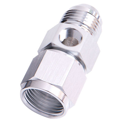 Straight Female to Male with 1/8" NPT Port   BLUE & SILVER
