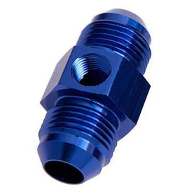 Straight Male to Male with 1/8" Port  BLUE