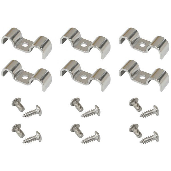 Dual Stainless Steel Hardline Clamps 6 Pack