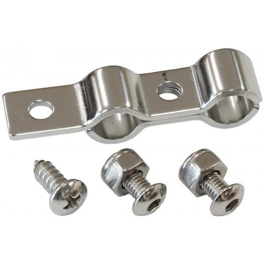 2 Line Clamp Dual Stainless Steel Hard Line Clamp With Bracket | thepartsman
