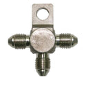 Stainless Steel Tee Block with Mount Tab -3AN