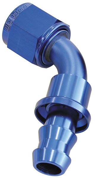 400 Series Push Lock 60° Hose End - BLUE