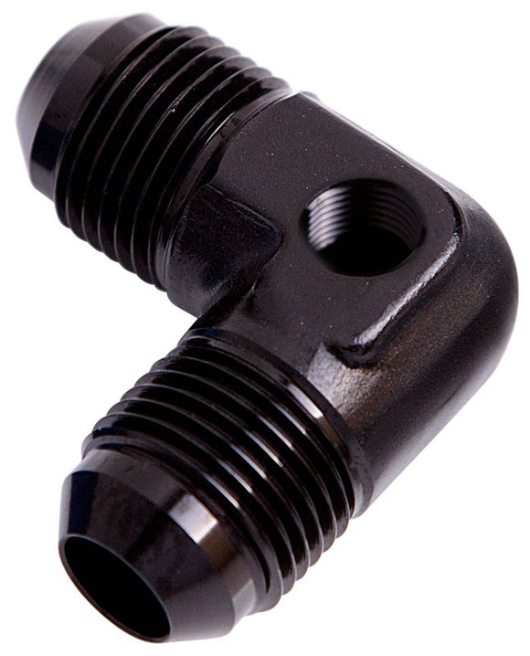 90° Male Flare Union with 1/8" Port