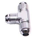 Male AN Stepped Flare Tee with 1/8" NPT Ports  BLUE SILVER-1