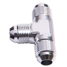 Male AN Stepped Flare Tee with 1/8" NPT Ports  BLUE SILVER