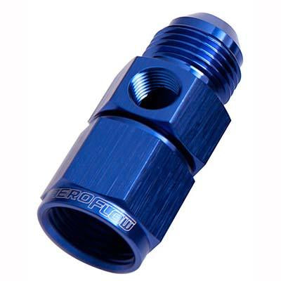 Straight Female to Male with 1/8" NPT Port   BLUE & SILVER