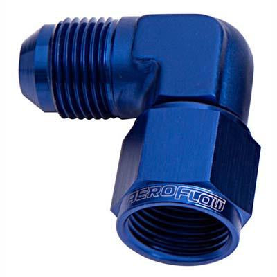 90° Female/Male Flare Swivel  BLUE & SILVER - 0
