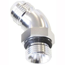 45° ORB to Male AN Full Flow Adapter - SILVER